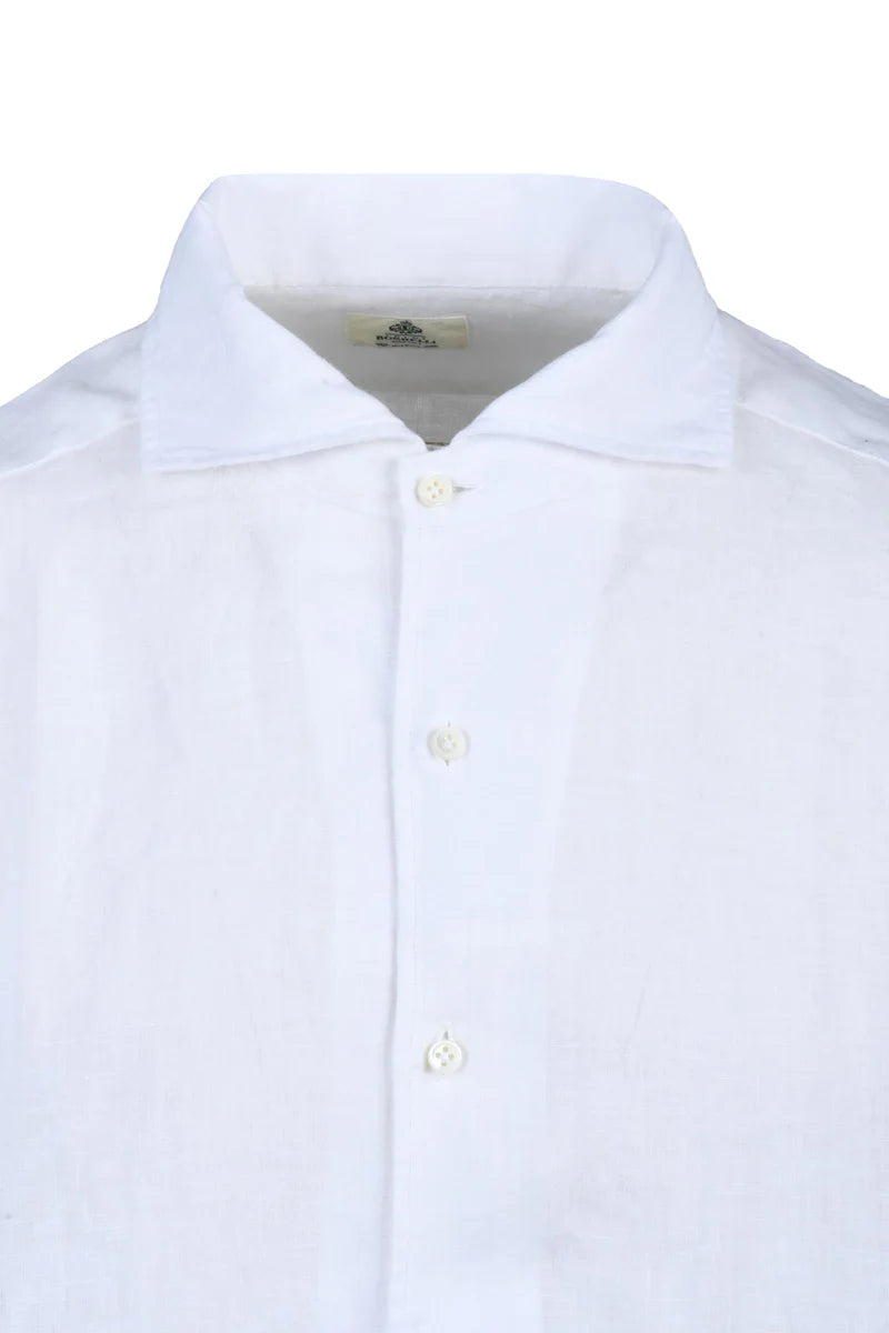 Luigi Borrelli Napoli Camicia Lino - Bianco