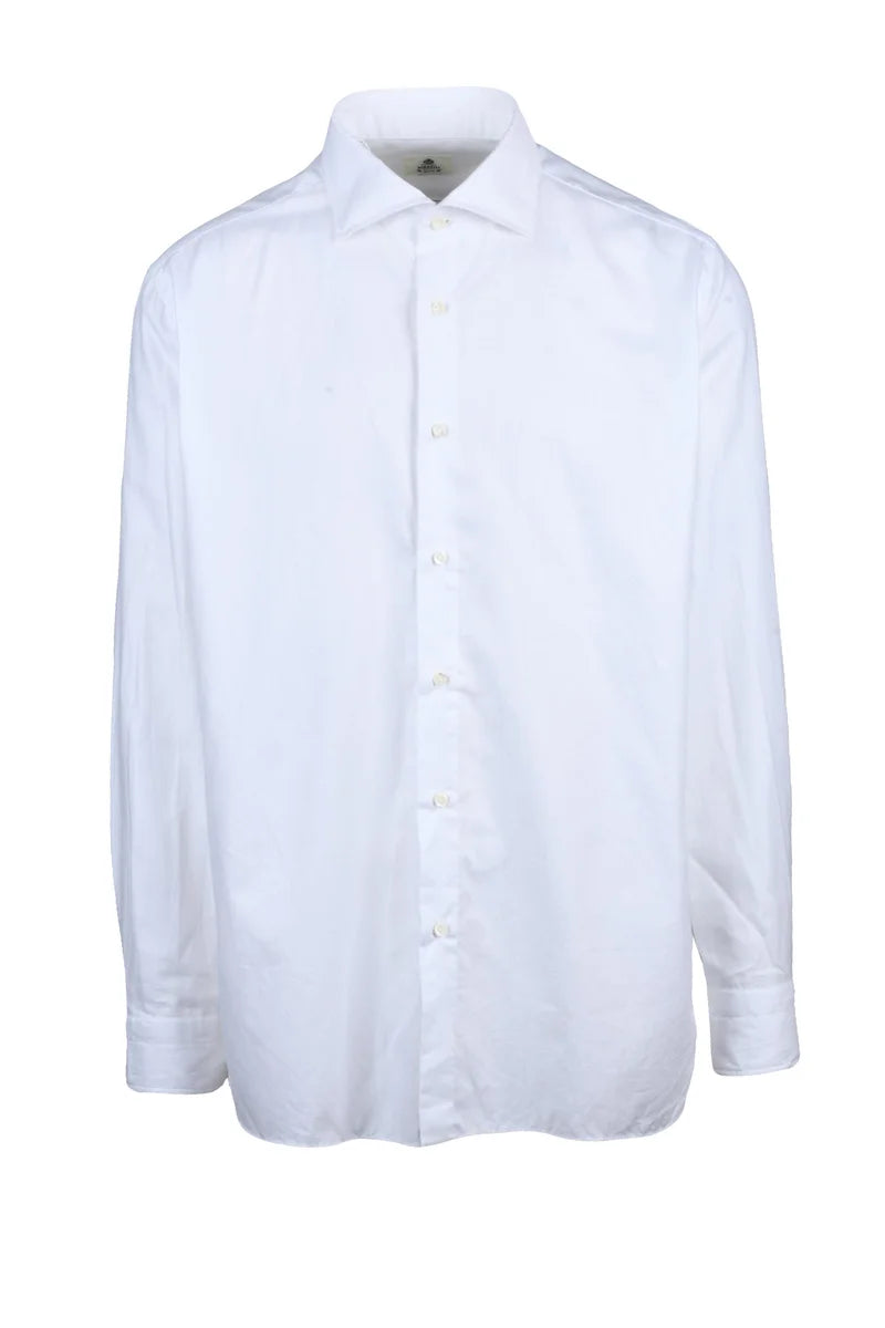 Luigi Borrelli Napoli Camicia Cotone - Bianco