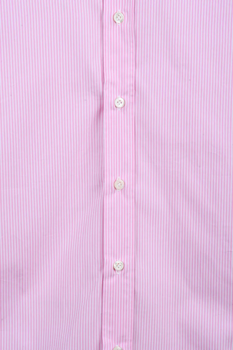 Luigi Borrelli Napoli Camicia Cotone - Bianco/Rosa