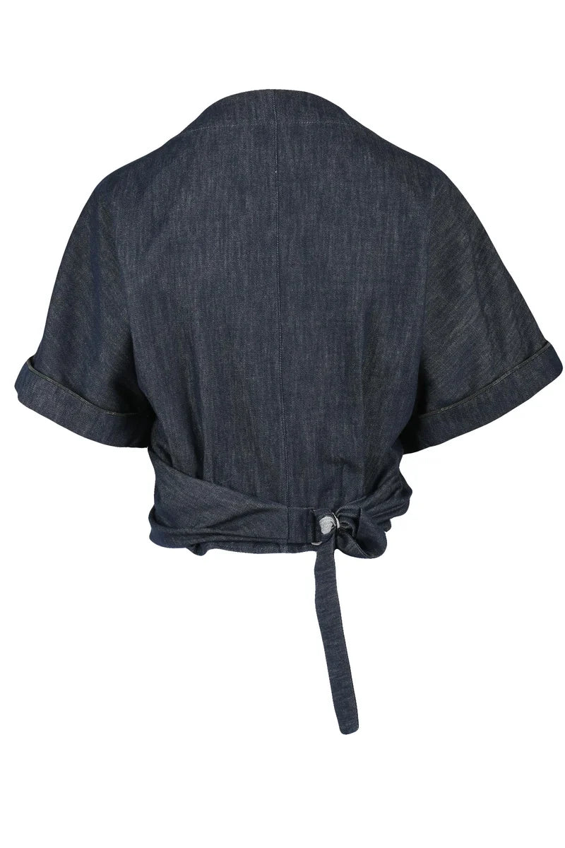 Brunello Cucinelli Blusa Denim - Blu Notte