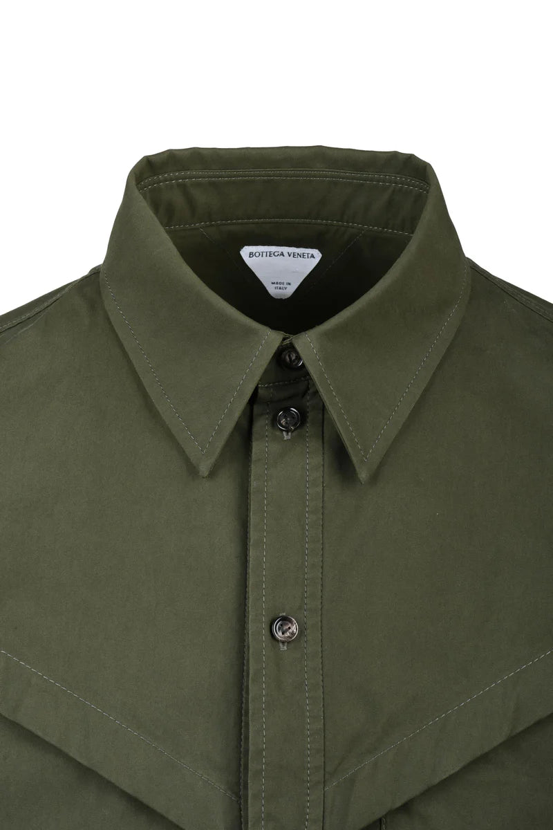 Bottega Veneta Camicia Cotone - Verde