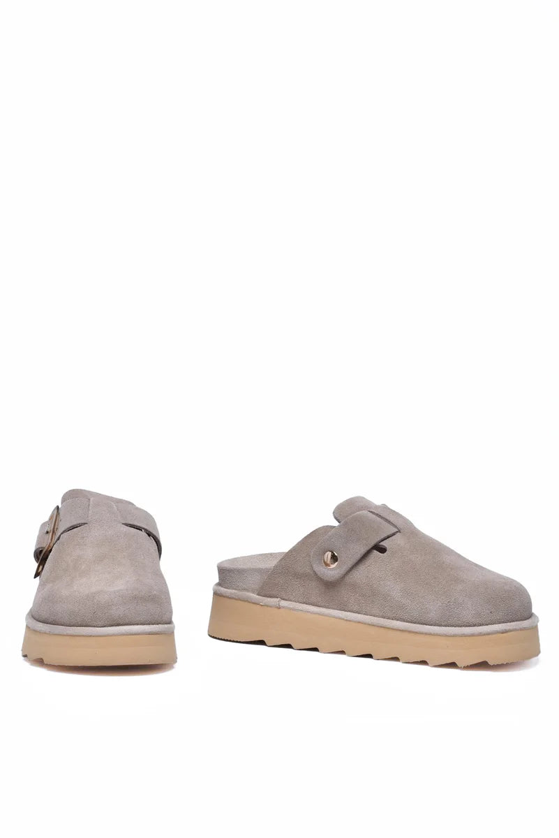 Colors Of California Sandalo Mules Suede - Beige