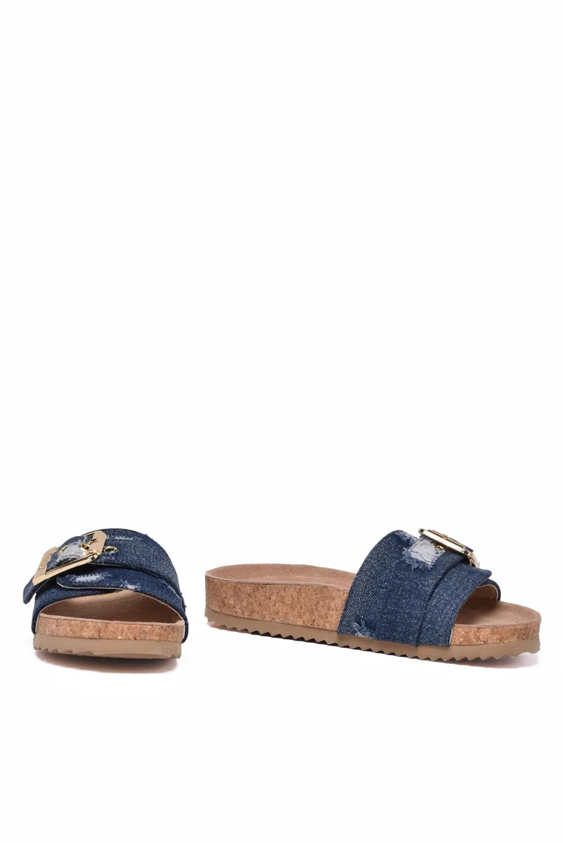 Colors Of California Sandalo Ciabattina Denim - Blu