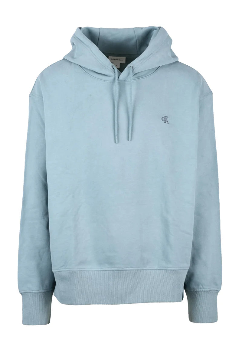 Calvin Klein Jeans Felpa Cappuccio - Acquamarina
