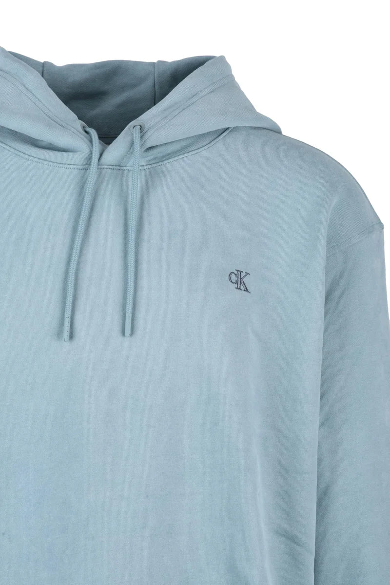 Calvin Klein Jeans Felpa Cappuccio - Acquamarina