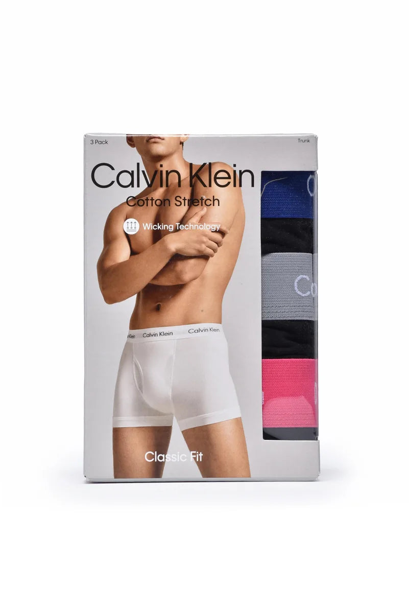 Calvin Klein Set Boxer 3pz - Blu/Rosa