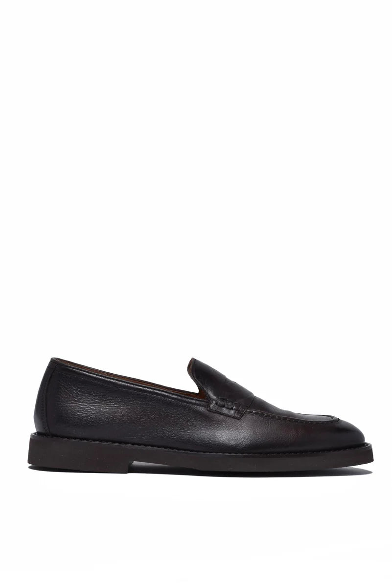 Doucal's Mocassino Pelle Gomma - Marrone