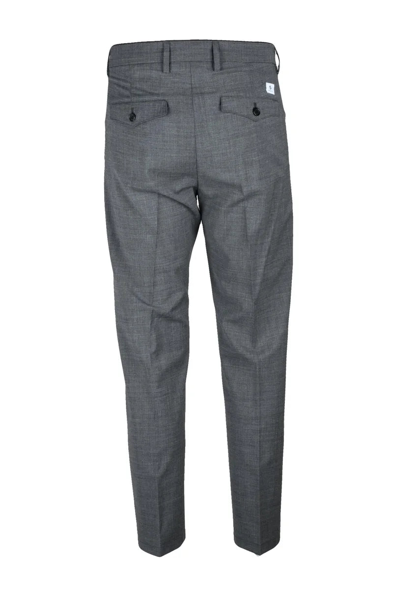 Department 5 Pantalone Lana Elastan Pinces - Grigio