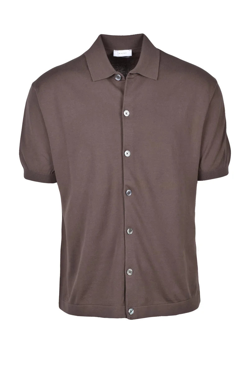 Diktat Camicia Maglia Cotone - Marrone