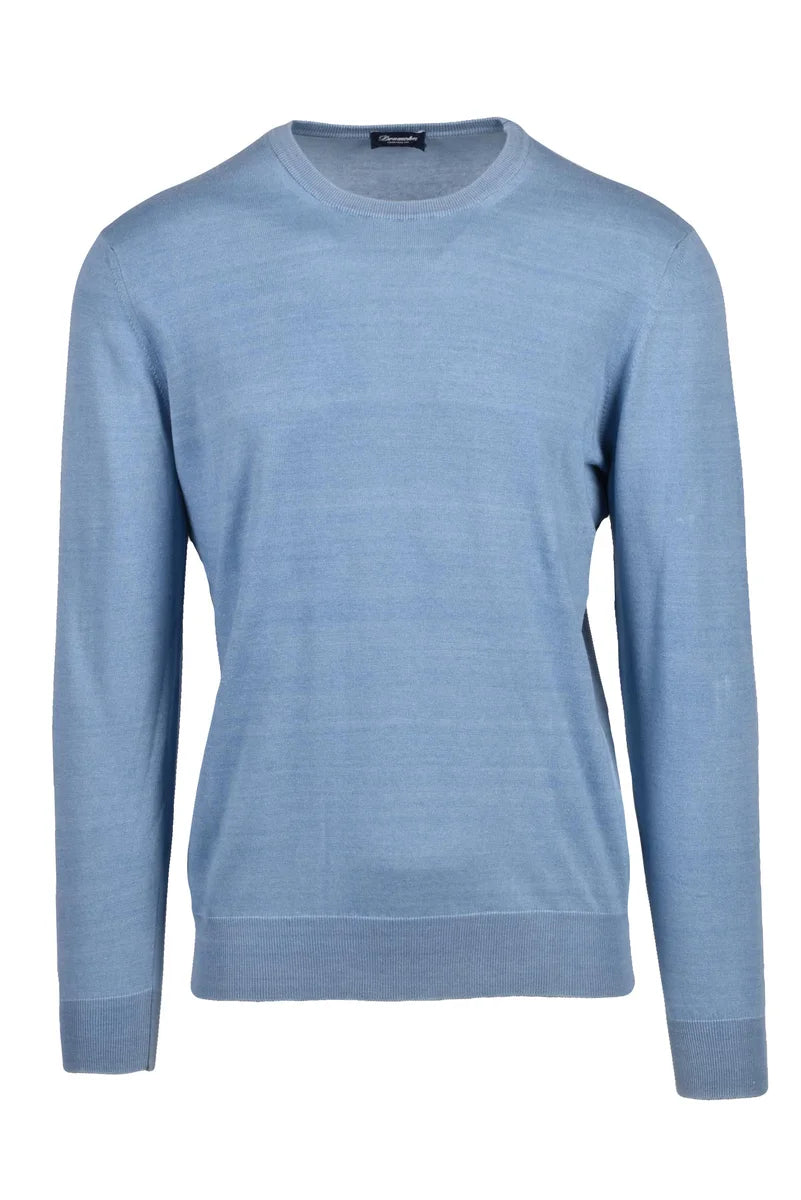 Drumohr Maglia Girocollo Cotone - Azzurro