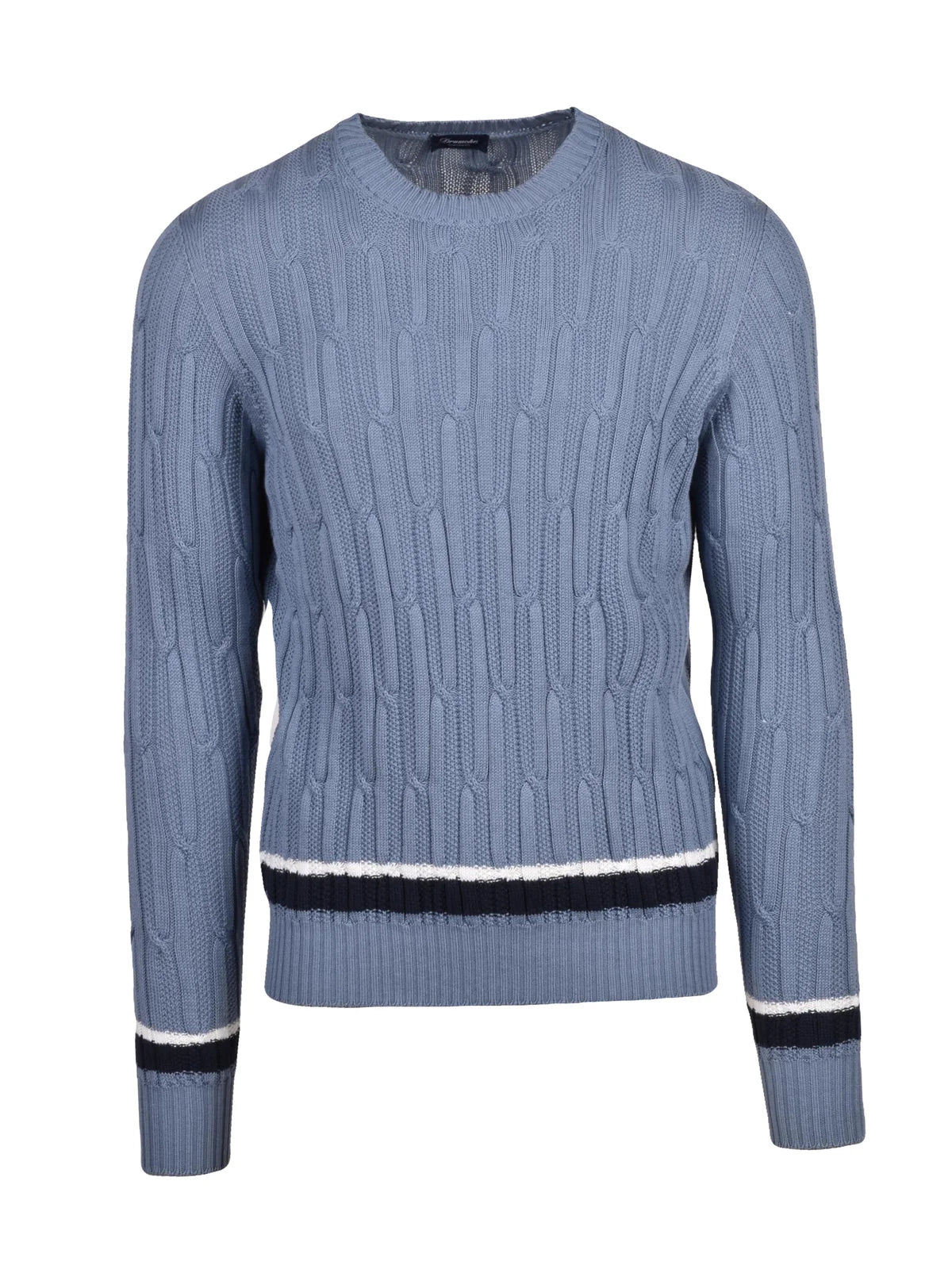 Drumohr Maglia Girocollo Cotone Cashmere - Blu