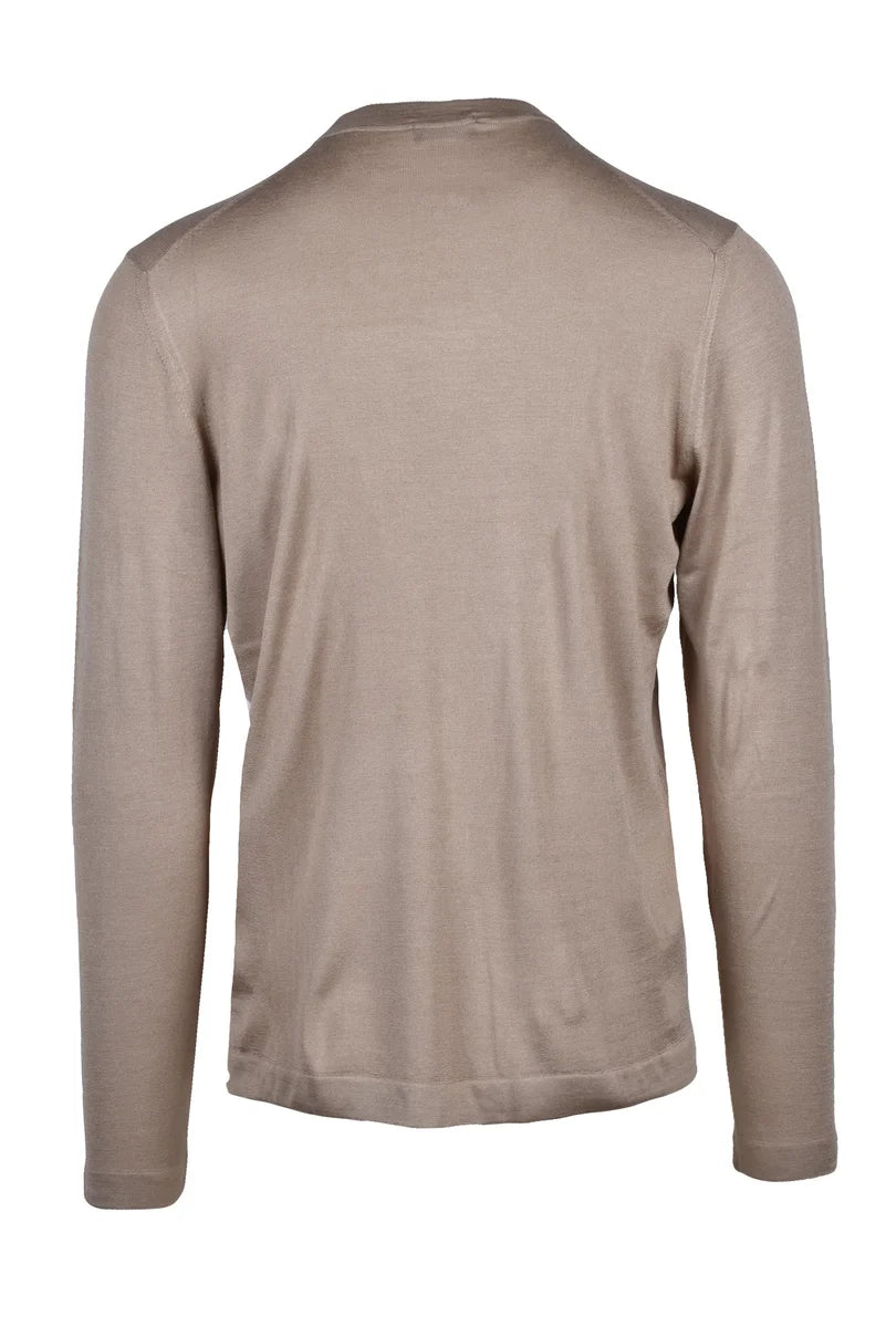 Drumohr Silk Crew Neck Sweater - Beige