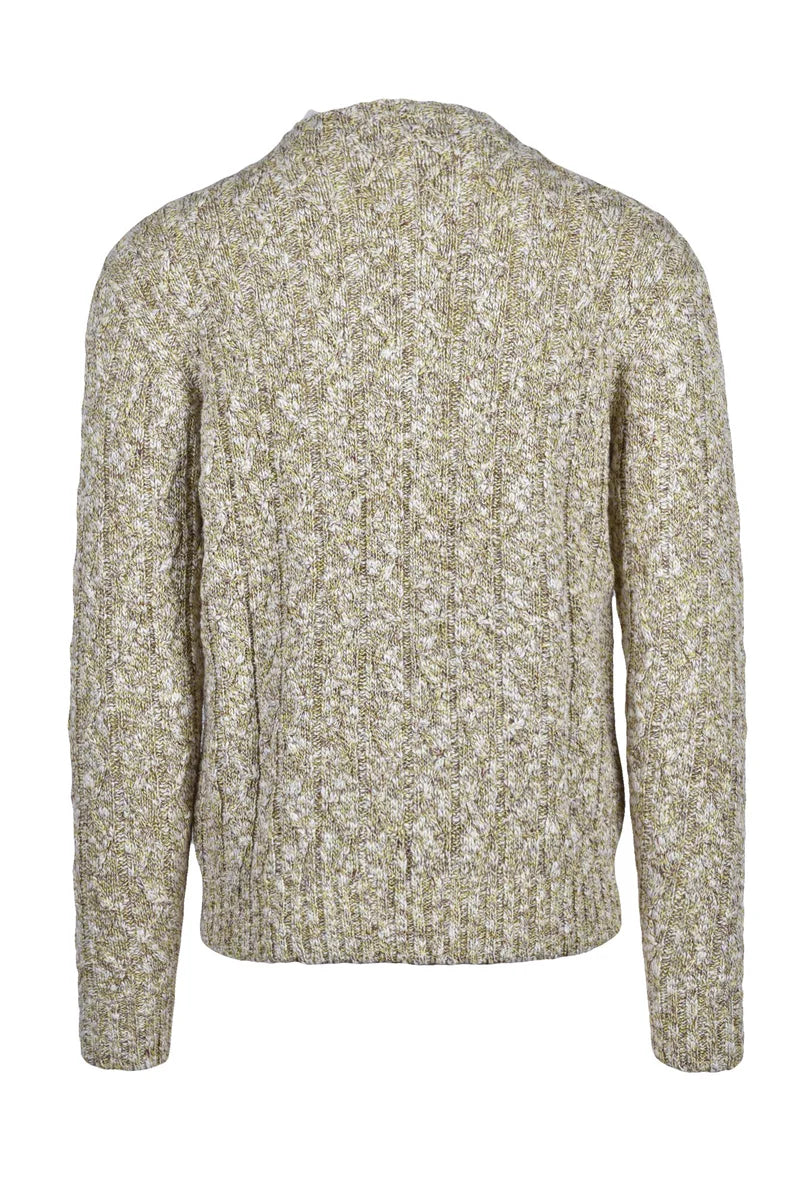 Drumohr Maglia Lino e Cotone - Bianco/Verde