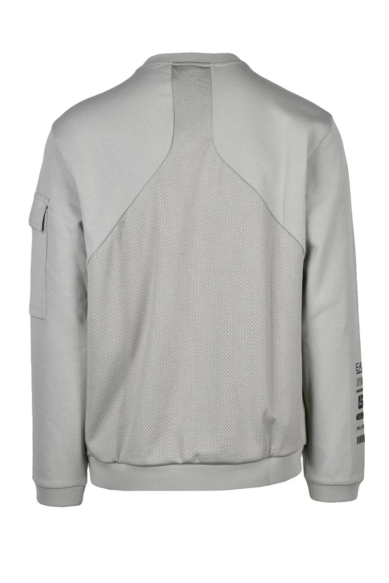 EA7 Emporio Armani Felpa Girocollo Cotone Poliestere - Beige