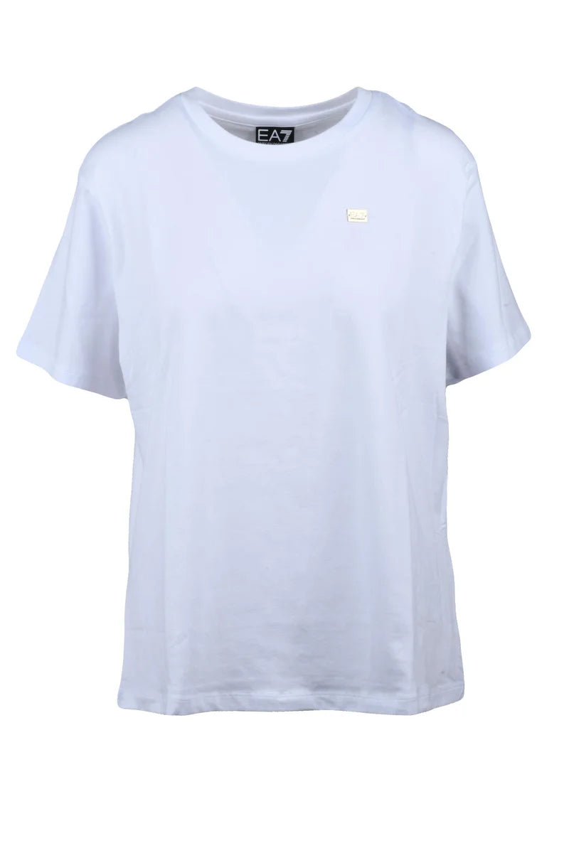 EA7 Emporio Armani T-shirt Cotone Elastan - Bianco