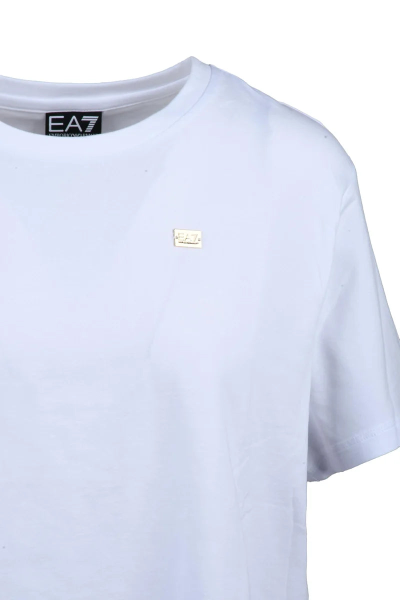 EA7 Emporio Armani T-shirt Cotone Elastan - Bianco