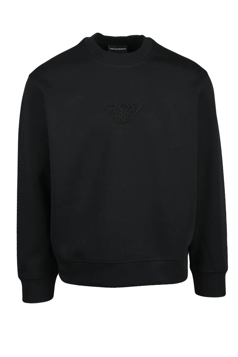 Emporio Armani Felpa Girocollo Stretch - Nero