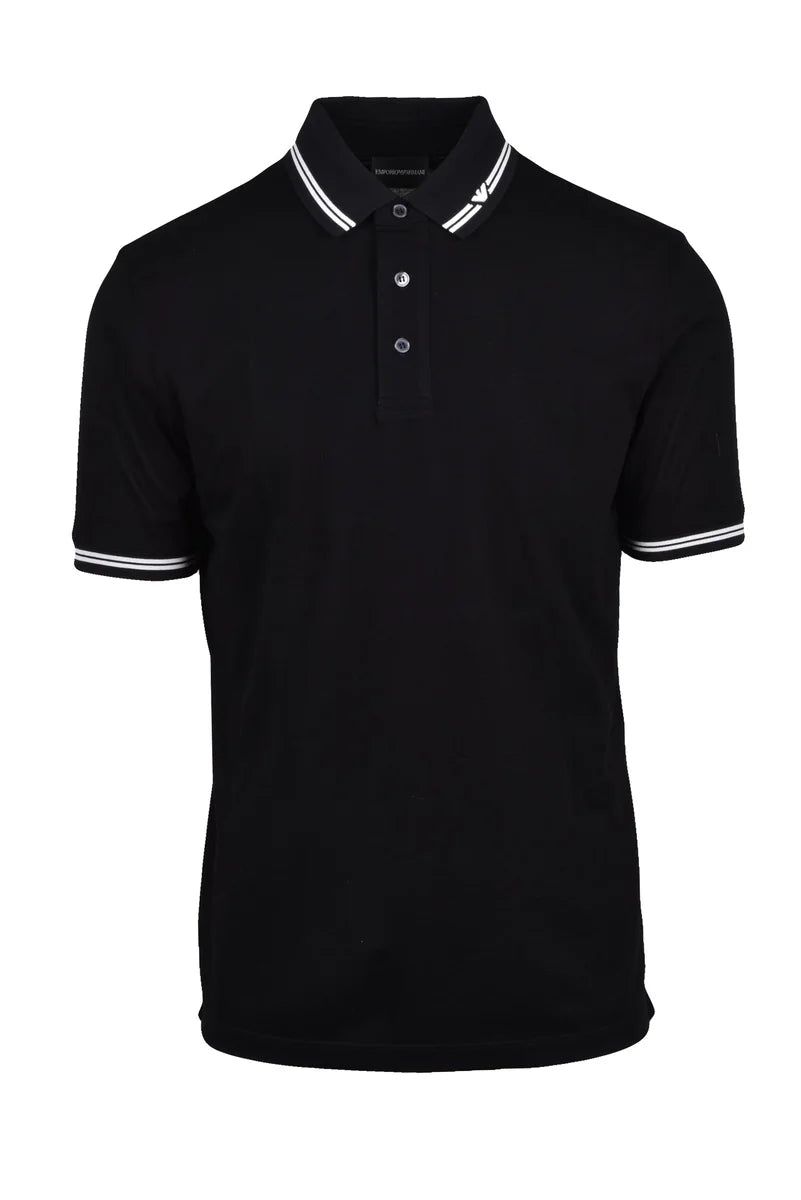 Emporio Armani Polo Cotone Stretch - Nero