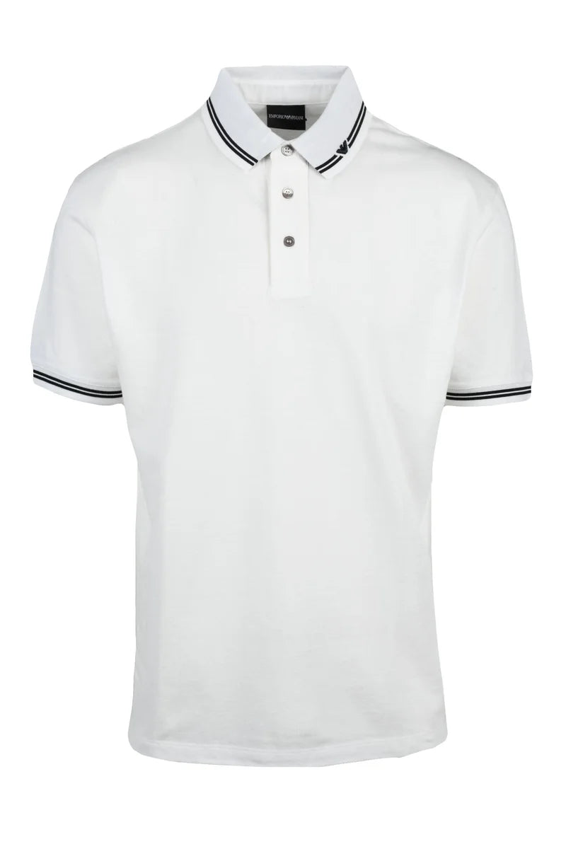 Emporio Armani Polo Cotone Stretch - Bianco