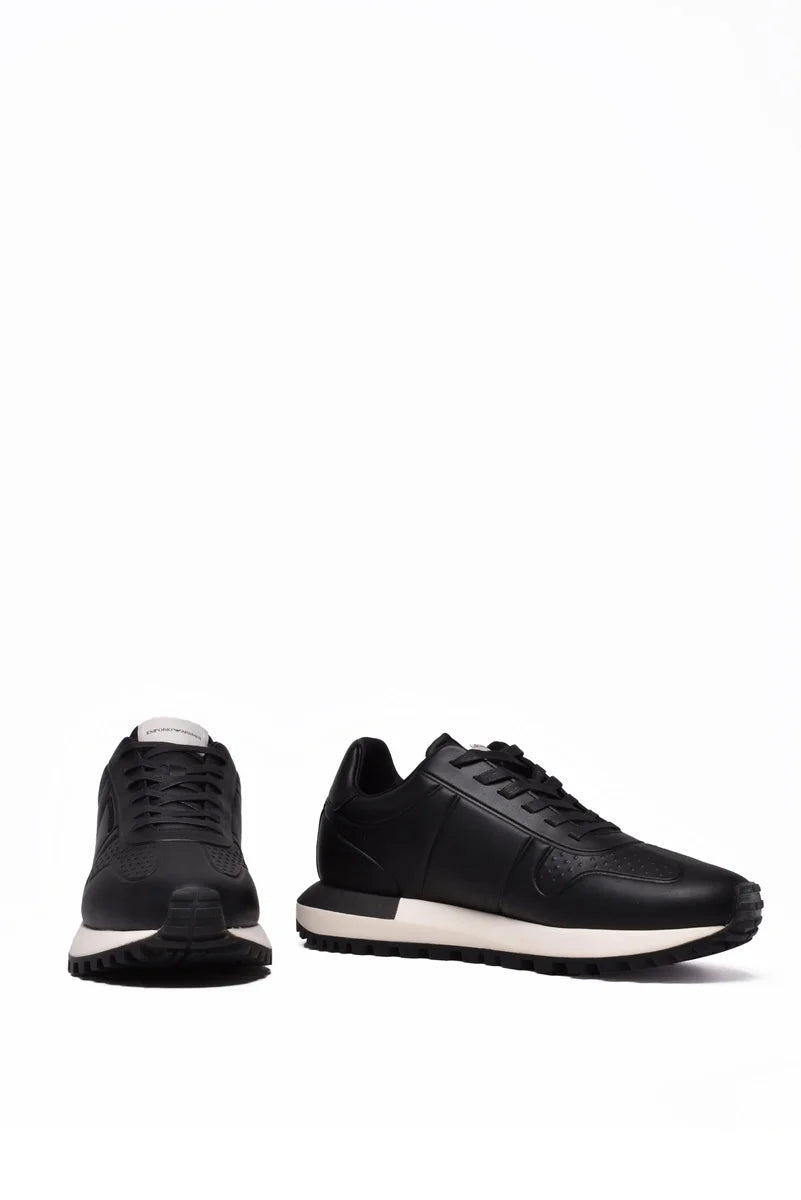 Emporio Armani Sneakers Pelle - Nero