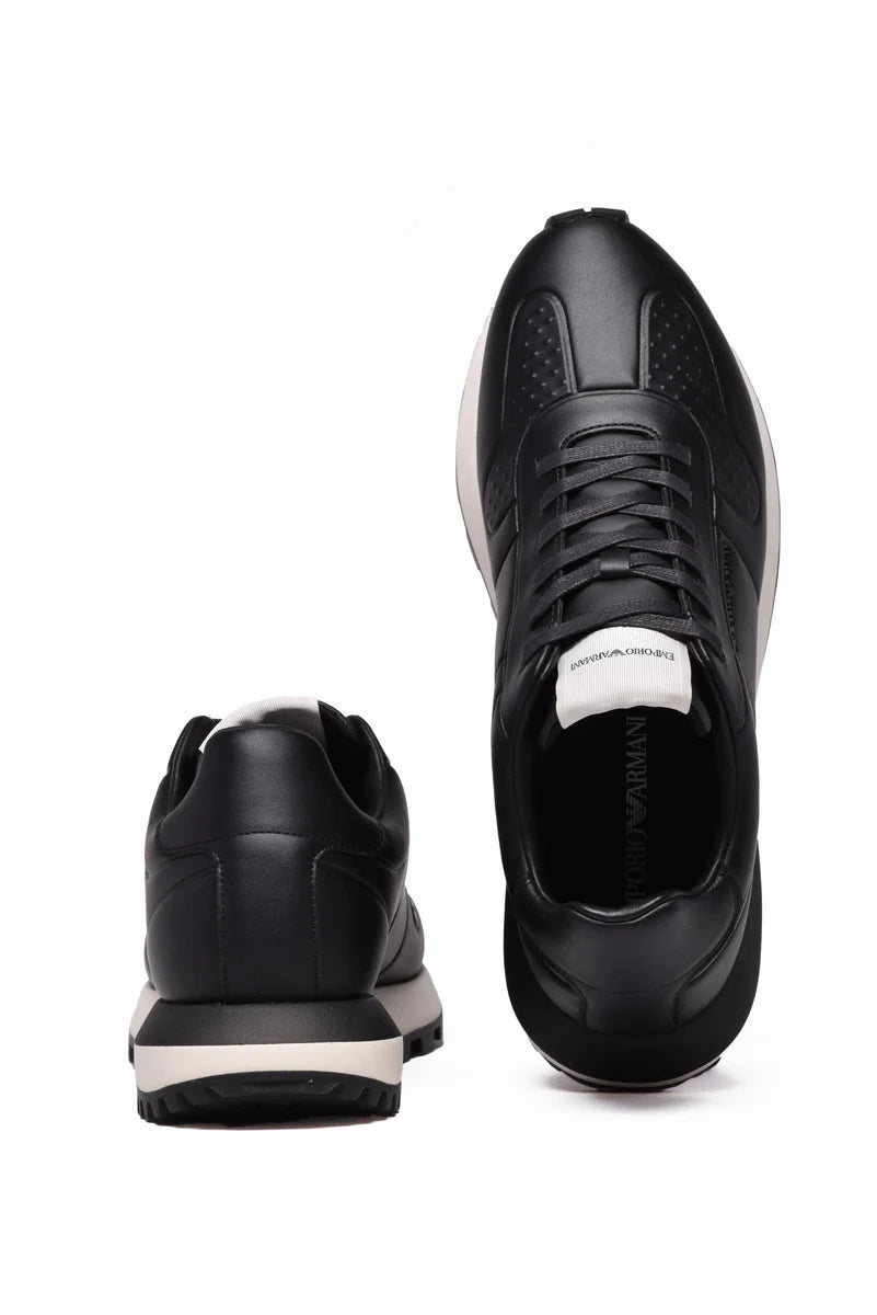 Emporio Armani Sneakers Pelle - Nero