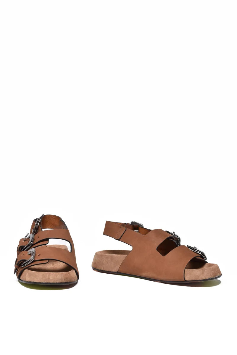 Ernesto Dolani Sandalo Pelle Suede Tacco 3cm