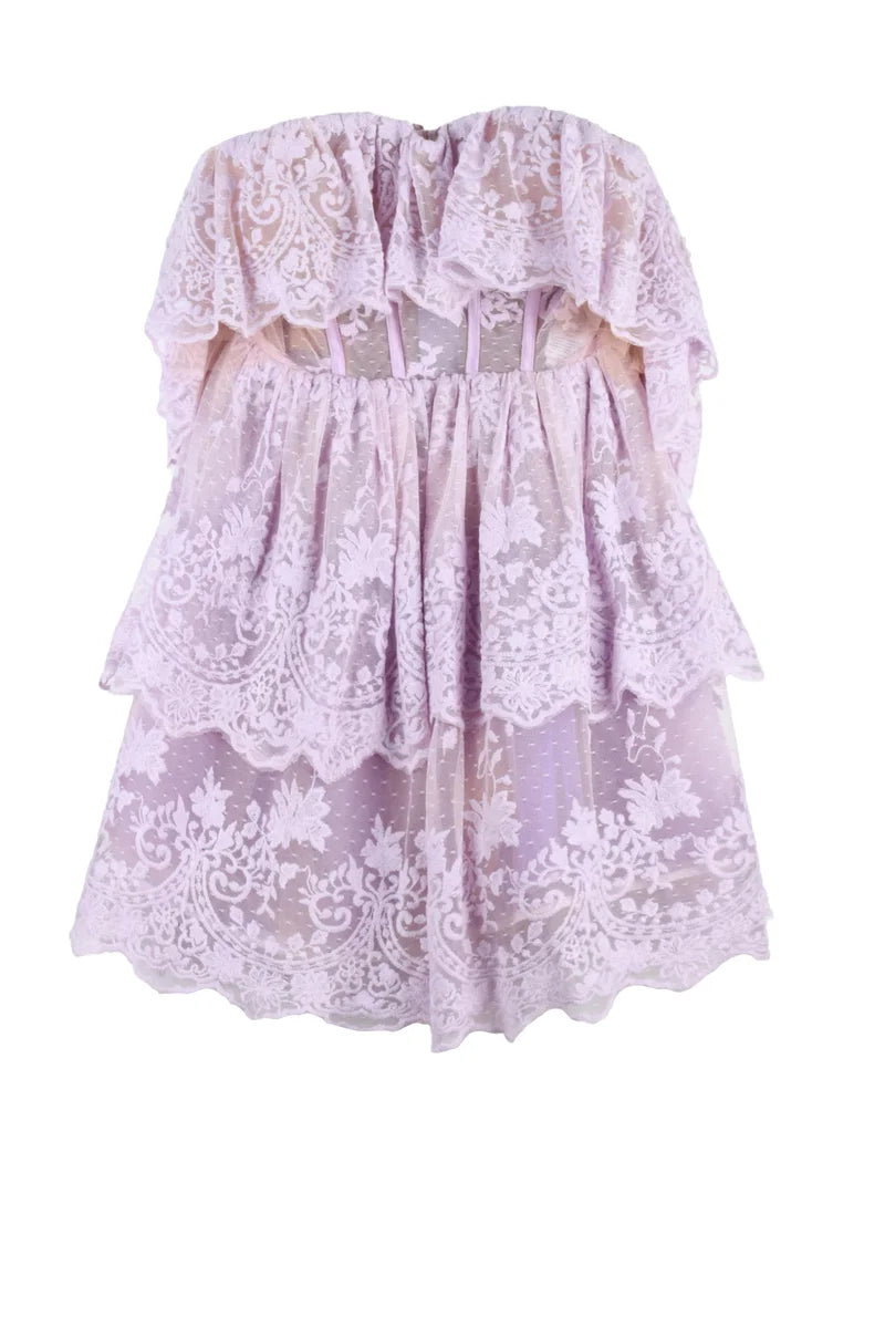 Elisabetta Franchi Mini Abito Poliammide Cotone - Wisteria