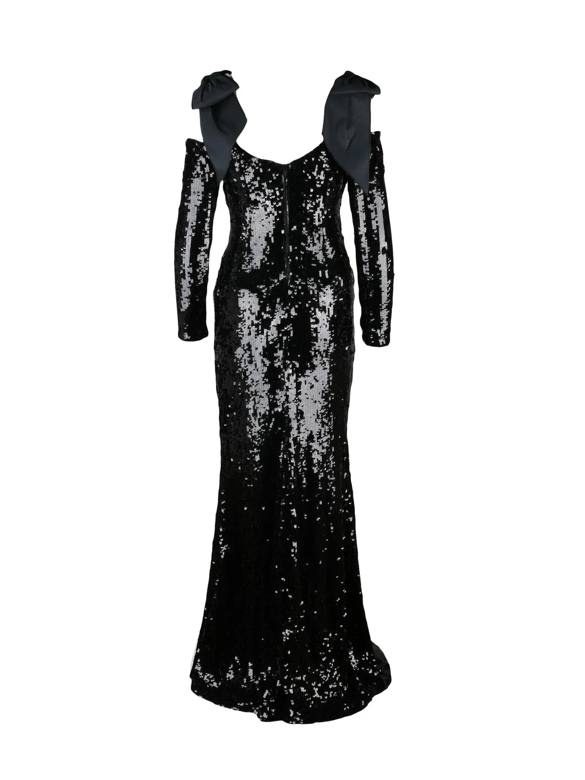 Elisabetta Franchi Abito Lungo Paillettes - Nero
