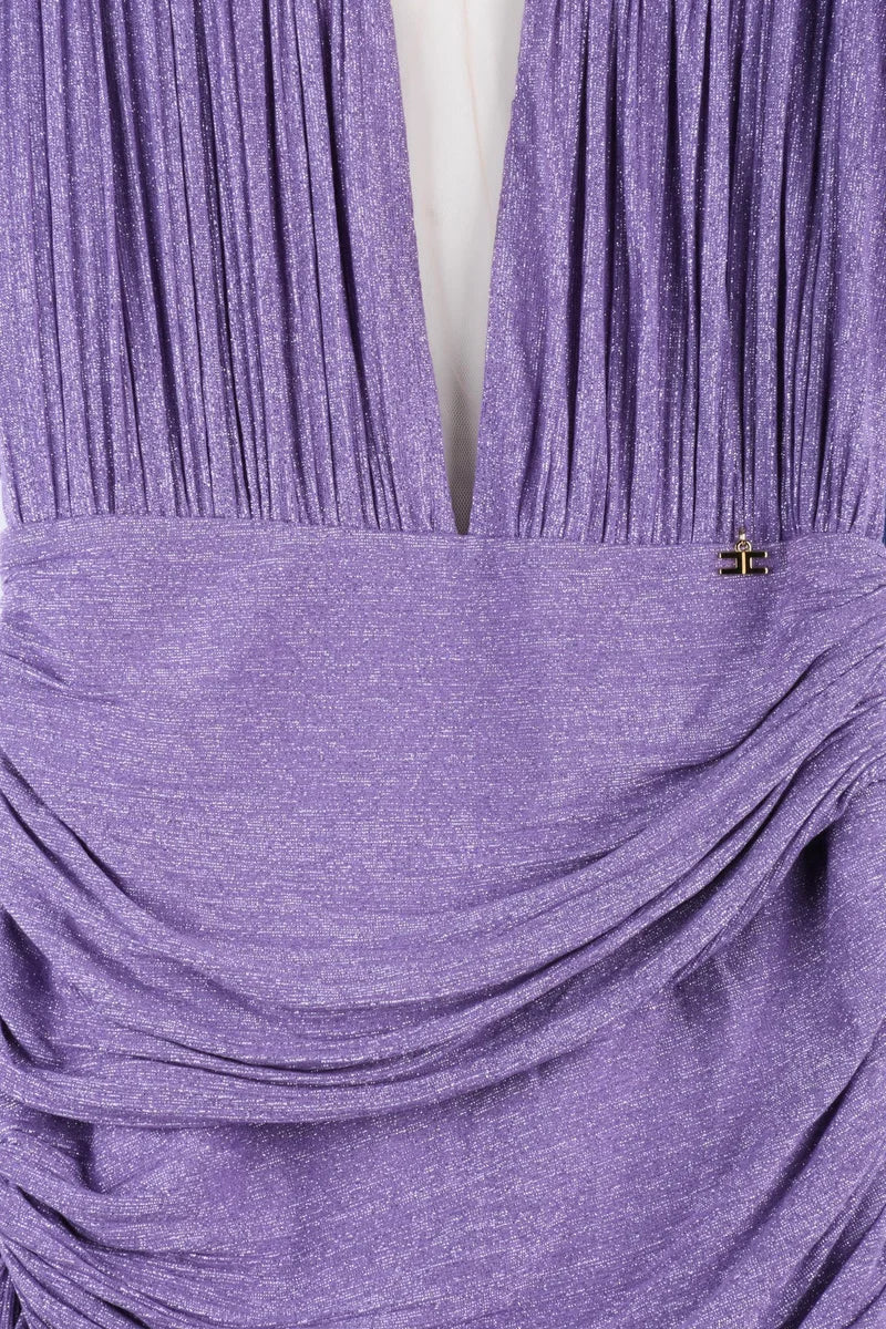 Elisabetta Franchi Mini Abito Lamé - Viola