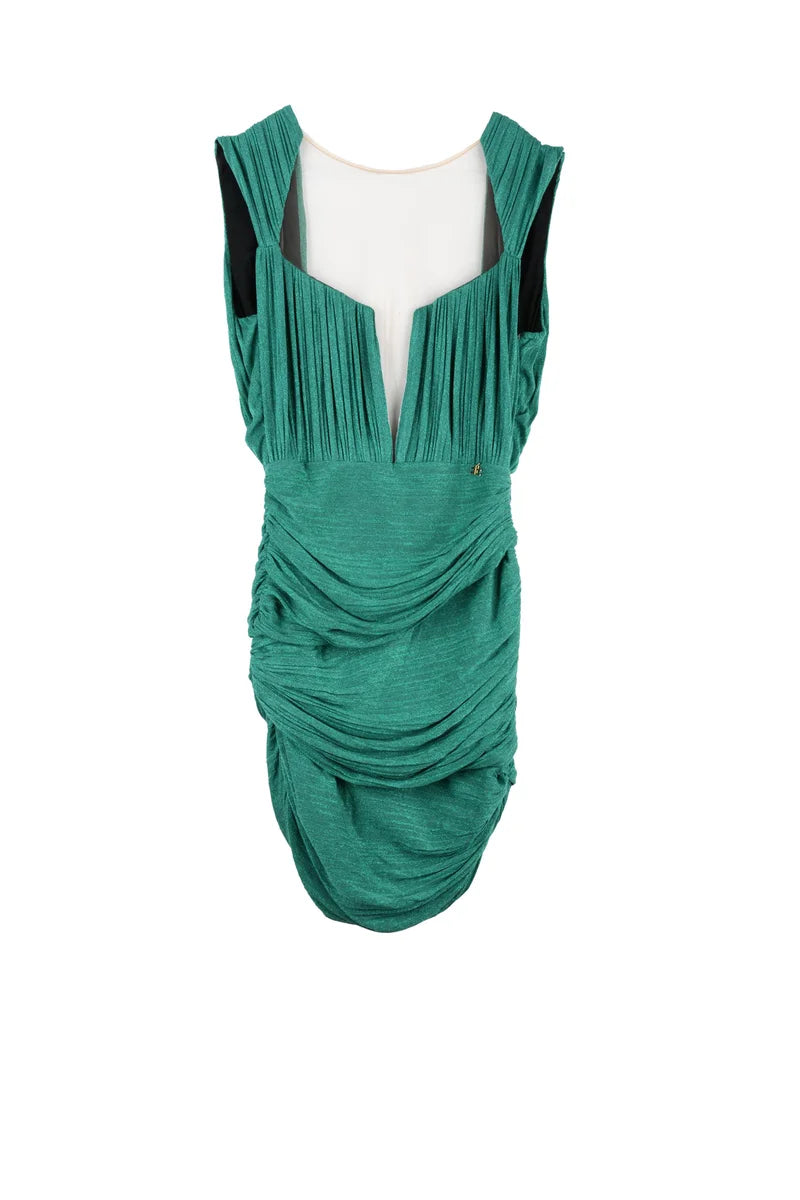 Elisabetta Franchi Mini Abito Lamé - Verde