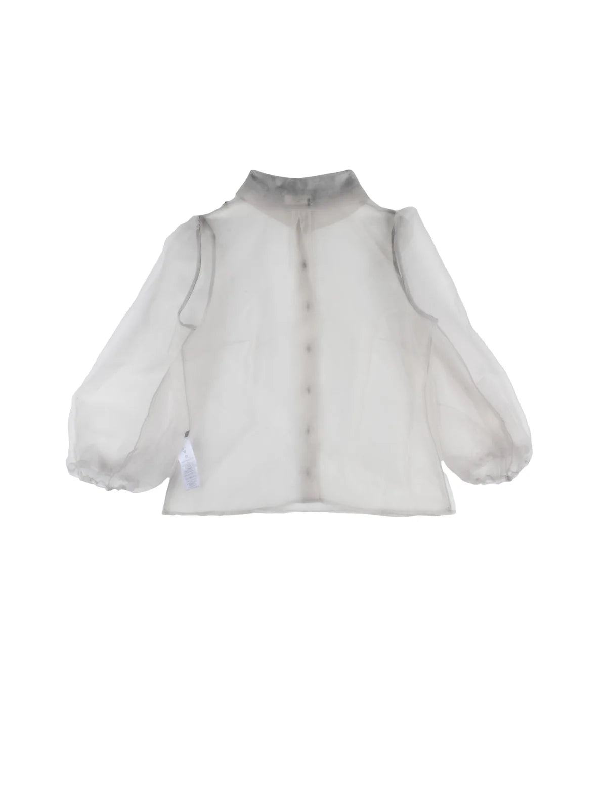 Elisabetta Franchi Camicia Voile Manica Sbuffo - Pearl Grey