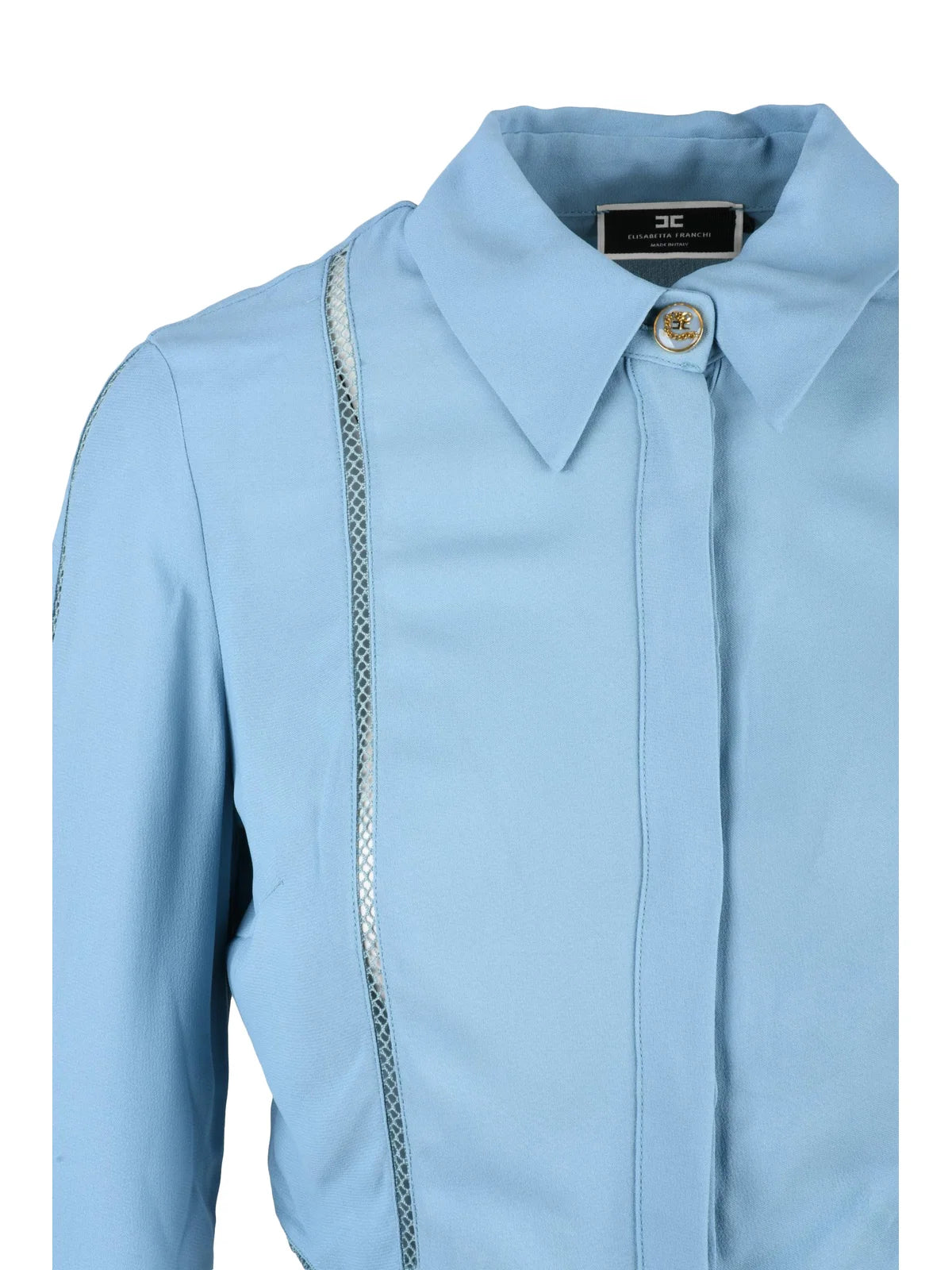 Elisabetta Franchi Camicia Corta Viscosa - Blu