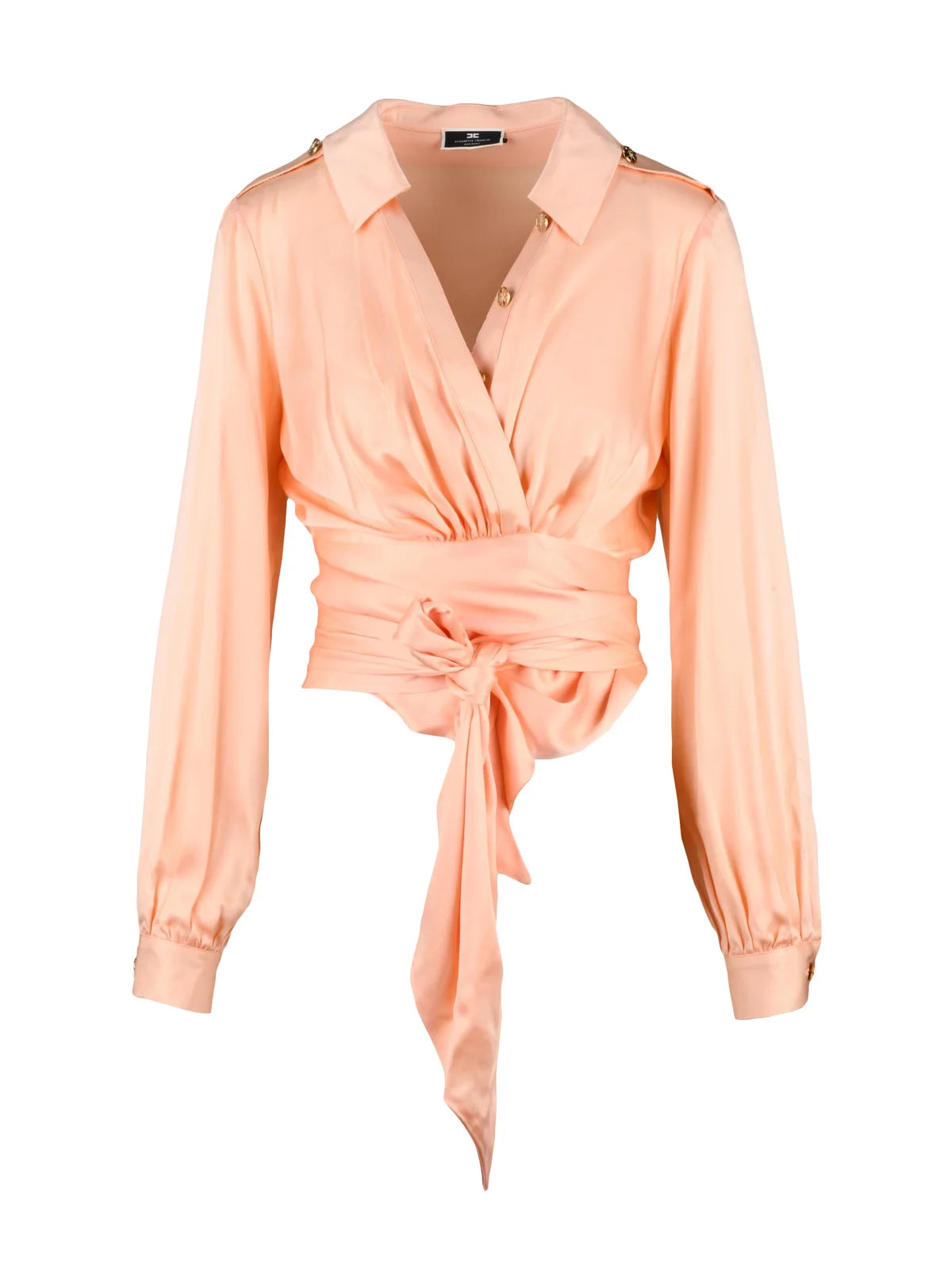 Elisabetta Franchi Camicia Corta Incrociata - Rosa