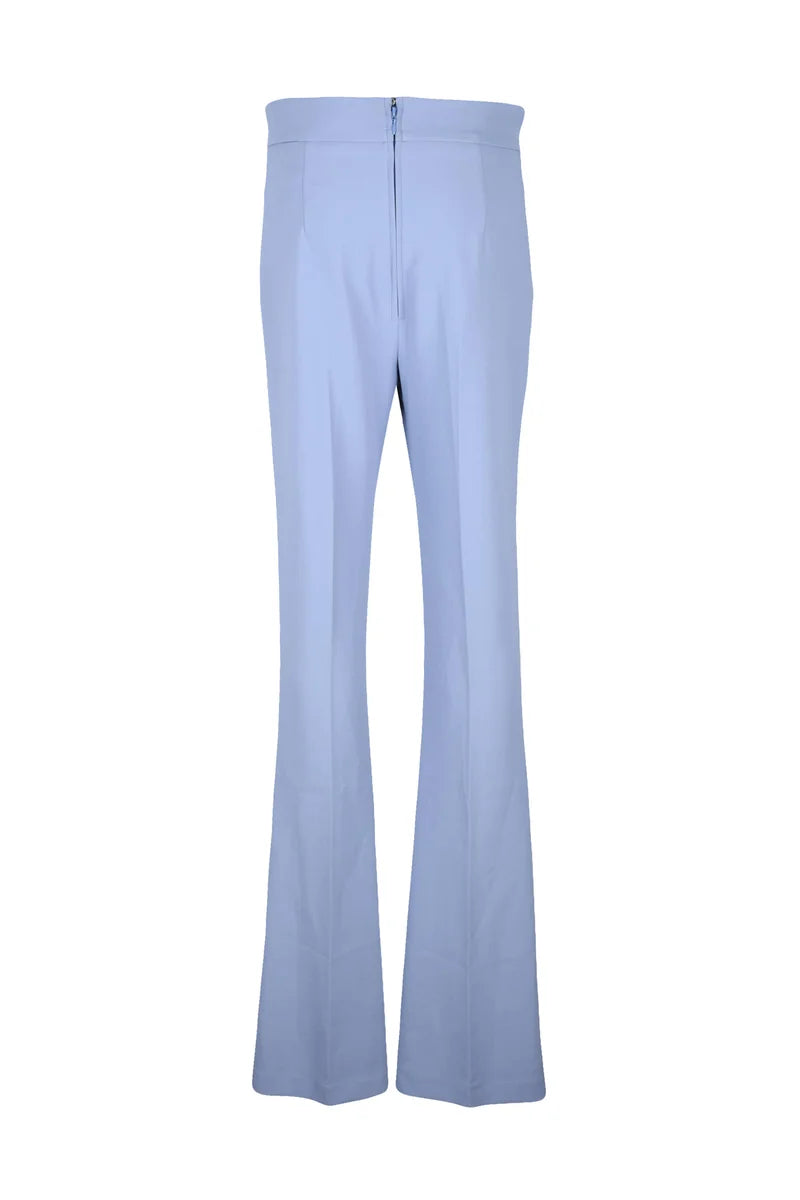 Elisabetta Franchi Pantalone Blu Poliestere Elastan