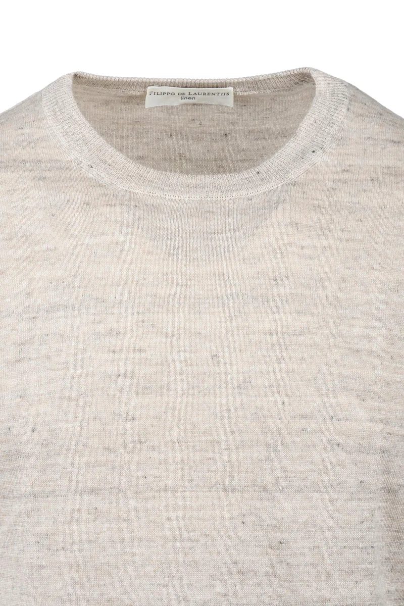 Filippo De Laurentiis Maglioncino Girocollo Garzato - Beige