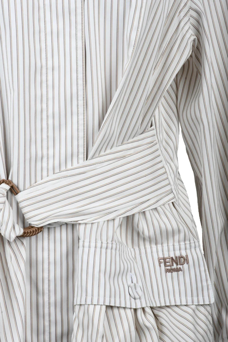 Fendi Cotton/Silk Safari Jacket - White