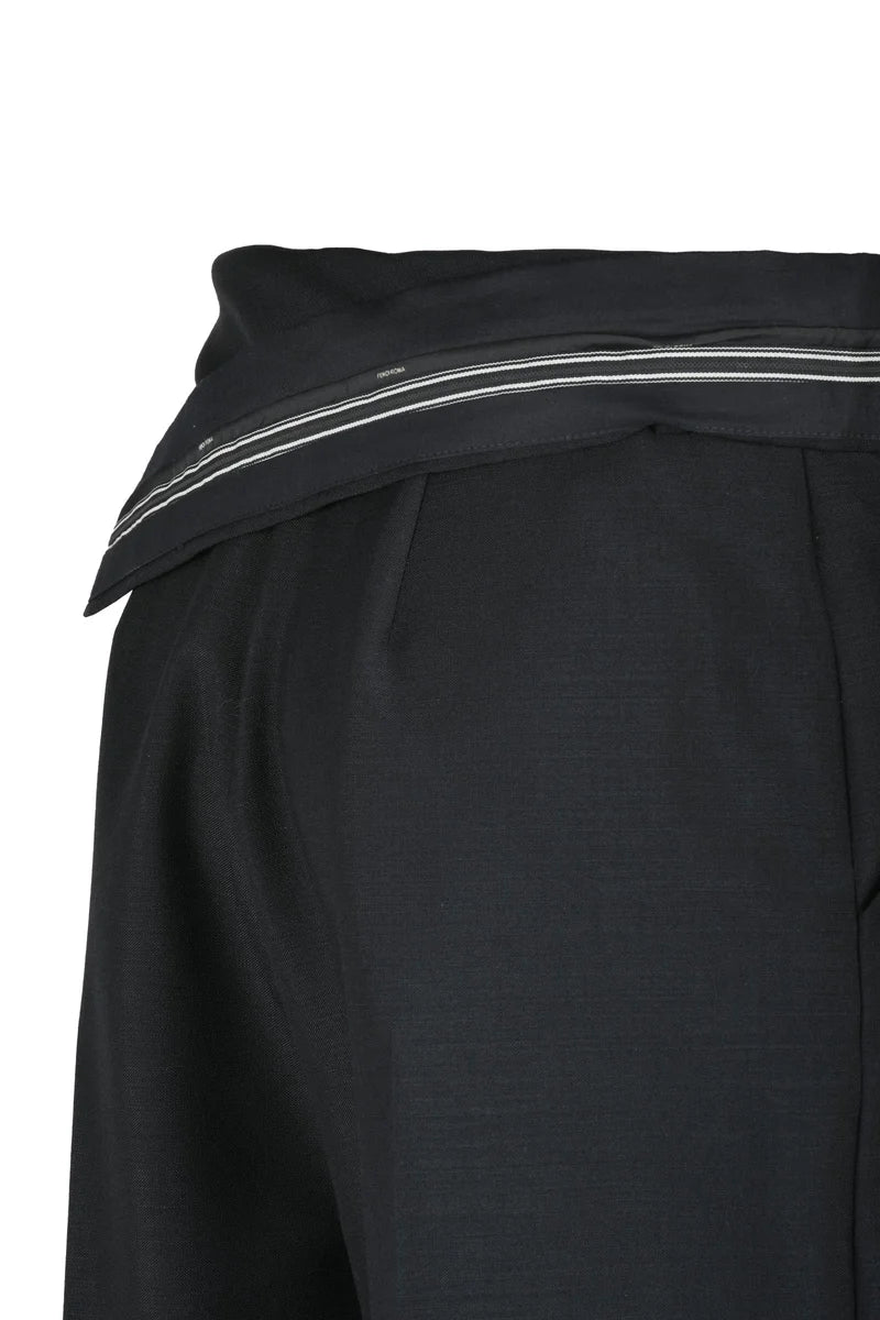 Fendi Pantalone Mohair e Lana Vergine - Nero