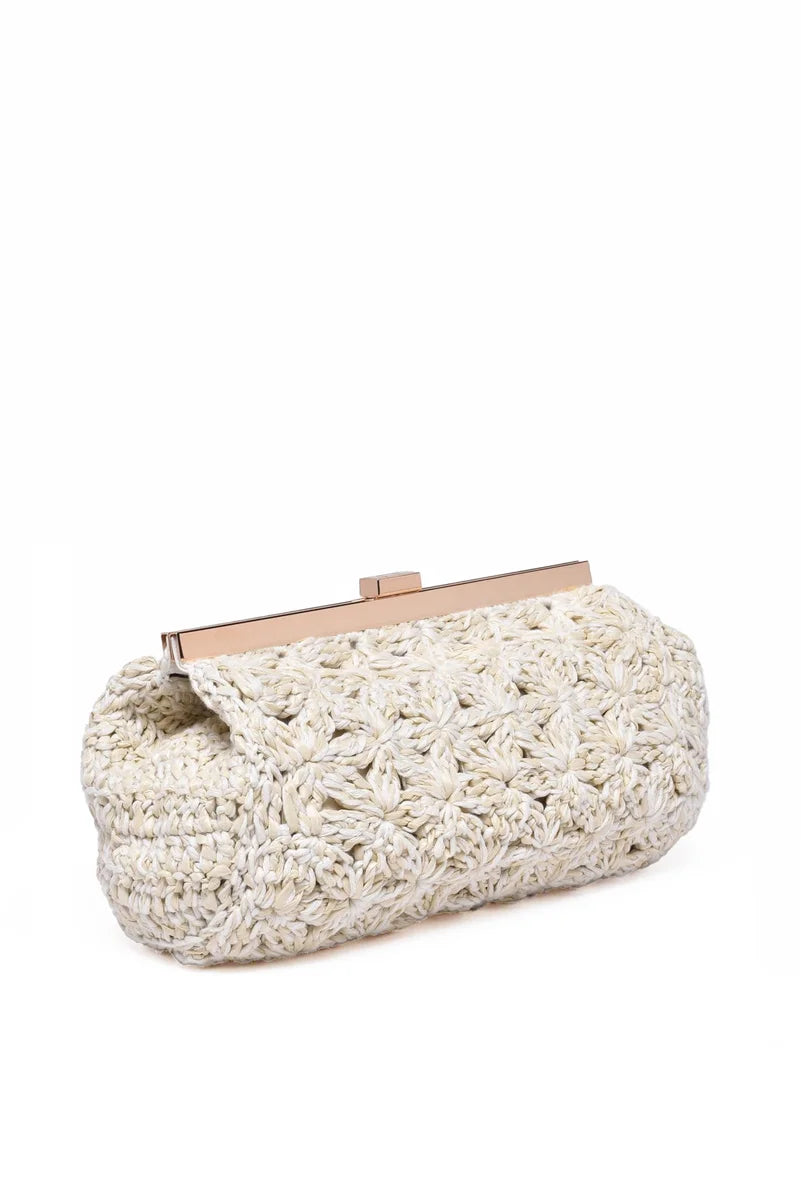 Fabiana Filippi Raffia Clutch Bag - Black