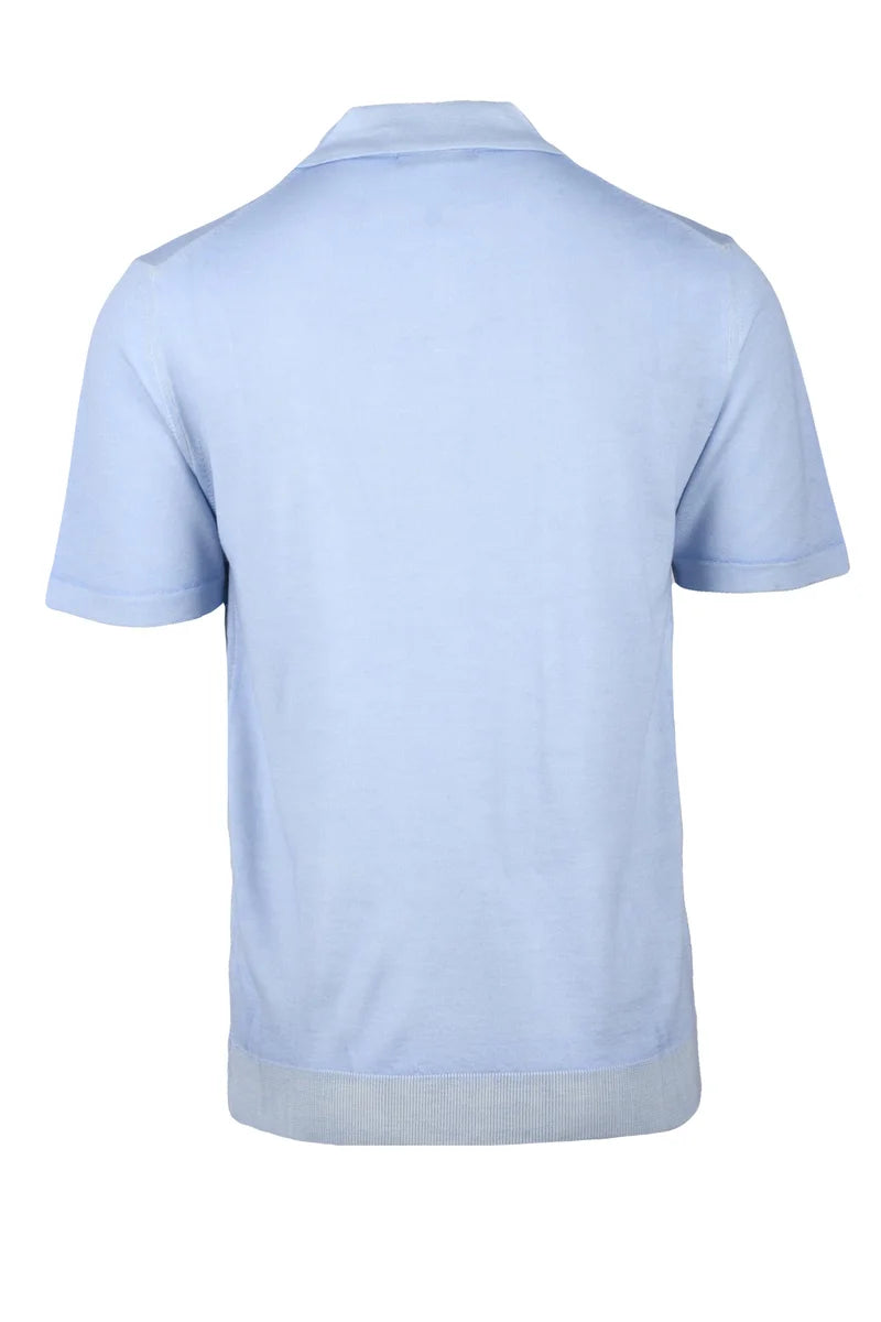 Daniele Fiesoli Polo Maglia Lana Merino - Azzurro