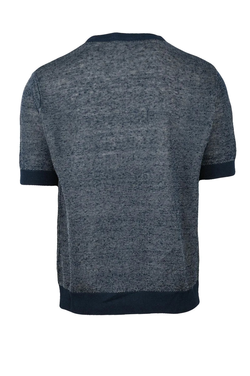 Daniele Fiesoli Pullover Girocollo Lino Cotone - Blu