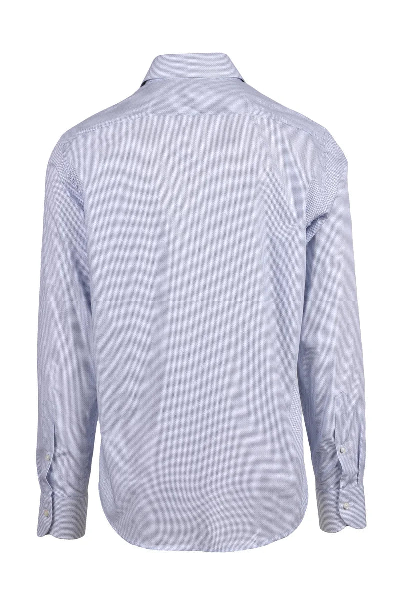 Ghirardelli Camicia in Cotone - Bianco/Blu