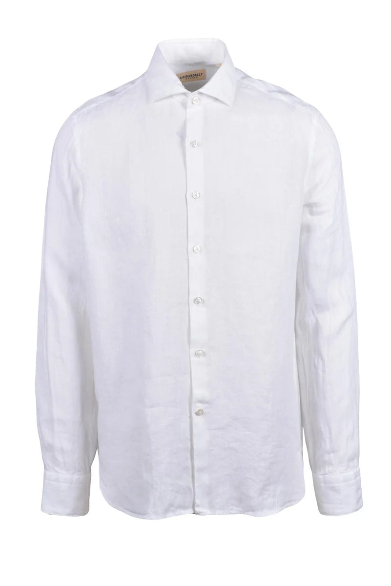Ghirardelli Camicia in Lino - Bianco