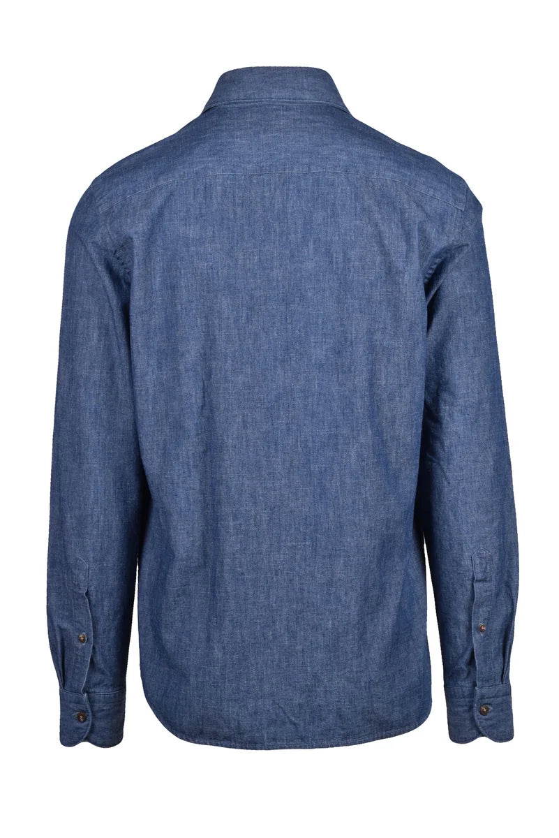 Ghirardelli Camicia Cotone - Blu
