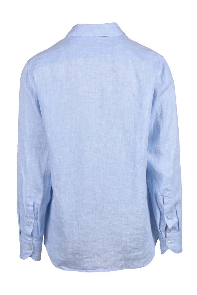 Ghirardelli Camicia Lino - Celeste