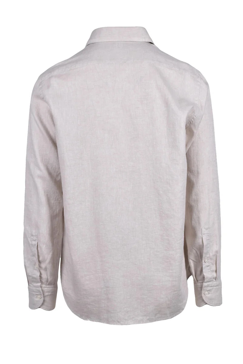 Ghirardelli Camicia Lino/Cotone - Beige