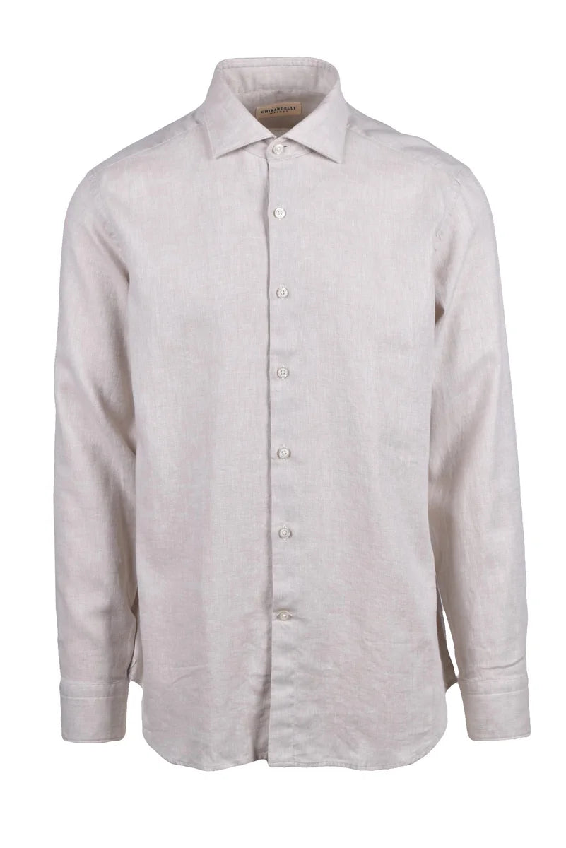 Ghirardelli Camicia Lino/Cotone - Beige