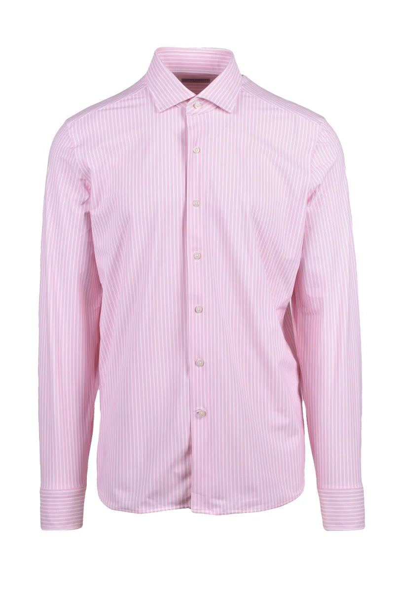 Ghirardelli Next Camicia Elastica - Pink/White