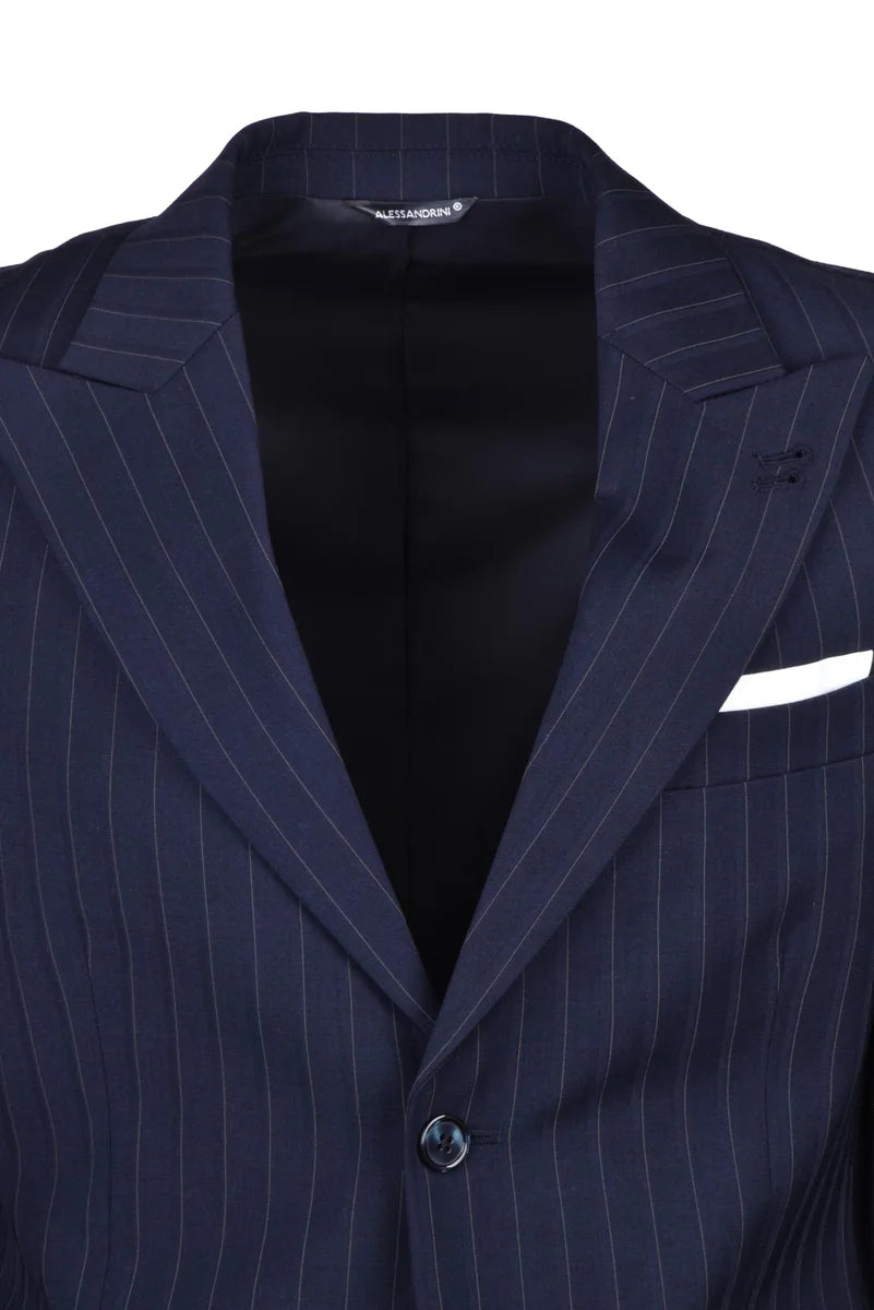 Grey Daniele Alessandrini Giacca Lana Stretch - Blu