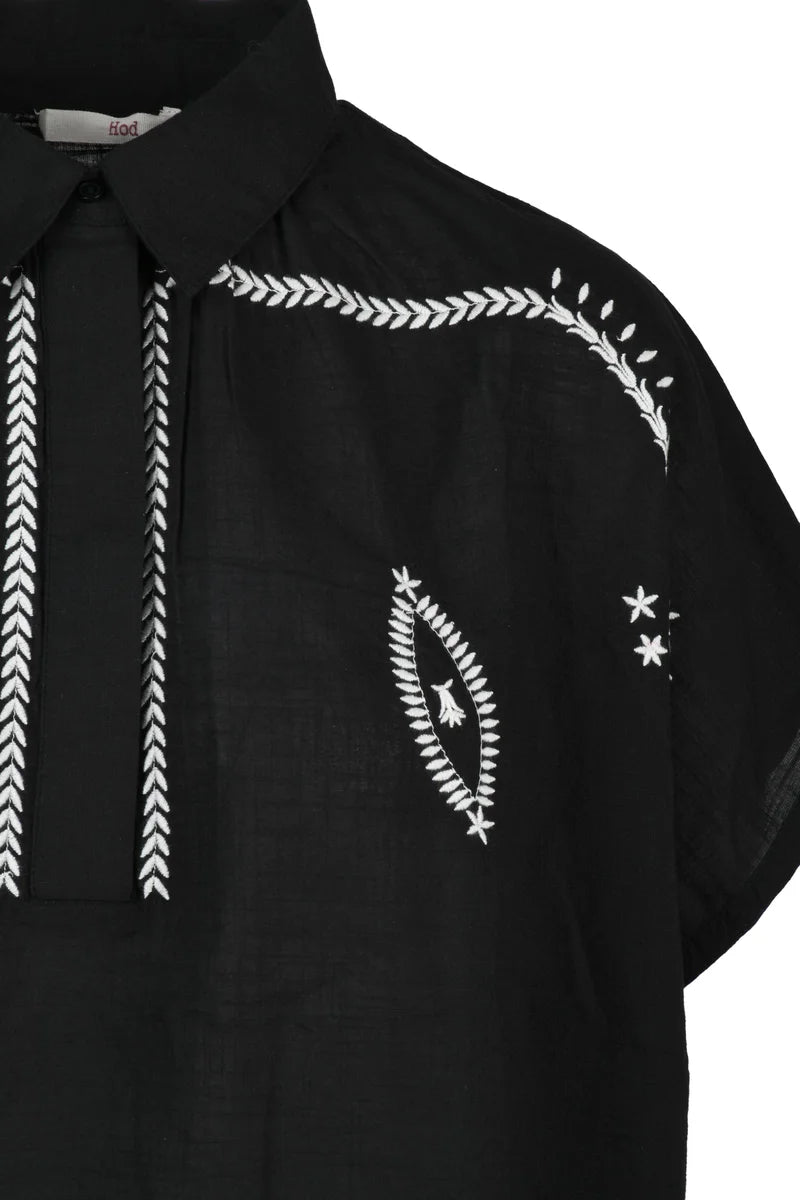 Hod Blusa Garzata Nera Cotone