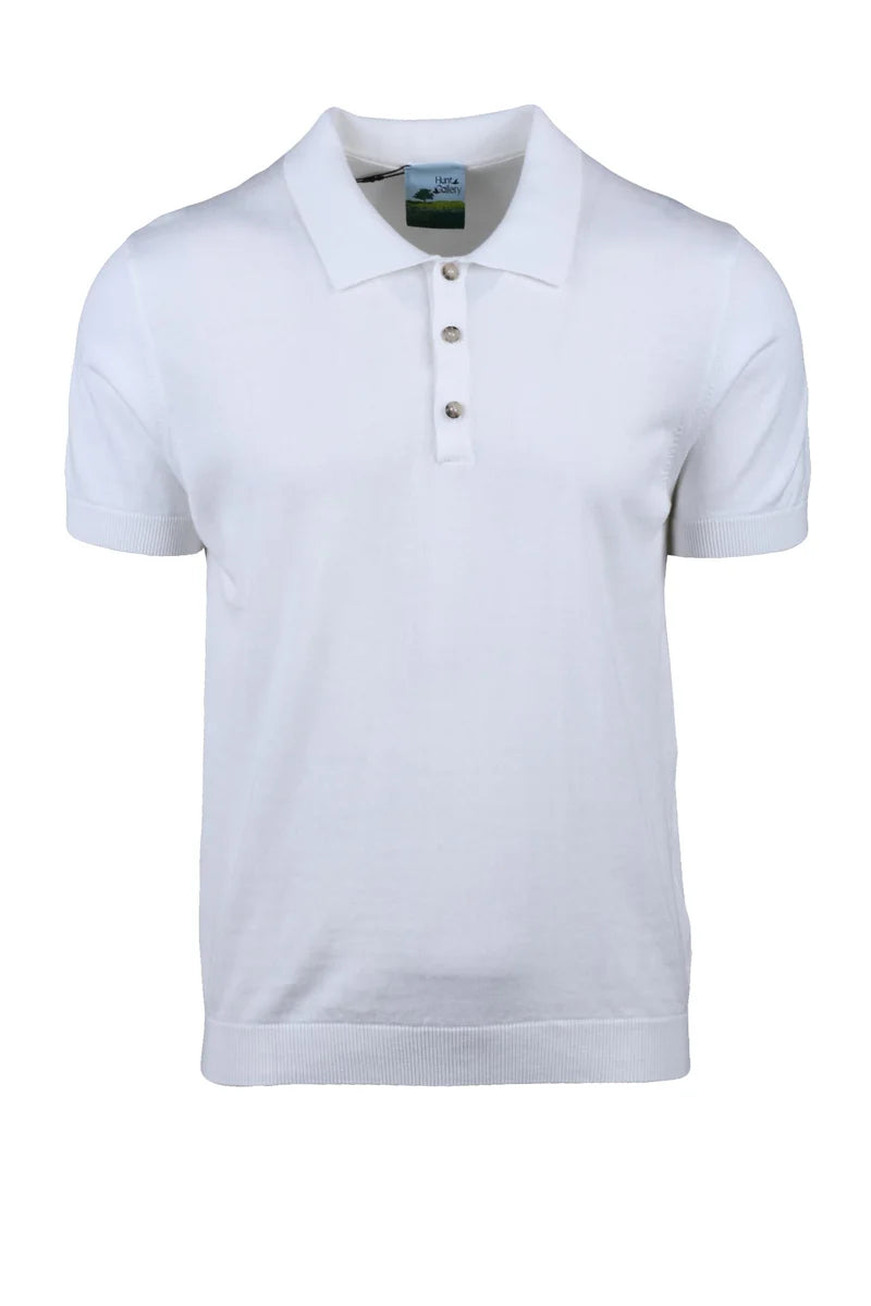 Hunt Gallery Polo in Maglia Bianca